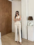 V-Neck Sleeveless Vest With Trousers sets